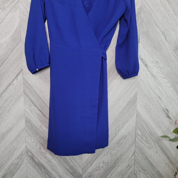 J Crew 365 Crepe Wrap Dress In Royal Blue 6 - Picture 8 of 14
